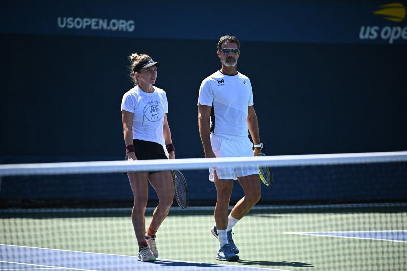 Simona Halep alături de Patrick Mouratoglou, antrenorul său