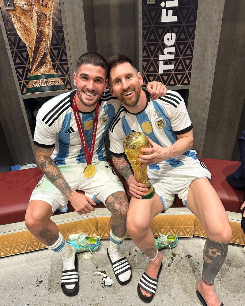 Rodrigo De Paul și Leo Messi