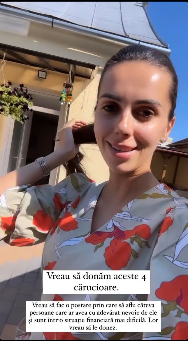 Georgiana Lobonț doneză cărucioarele copiilor ei Georgiana Lobonț doneză cărucioarele copiilor ei