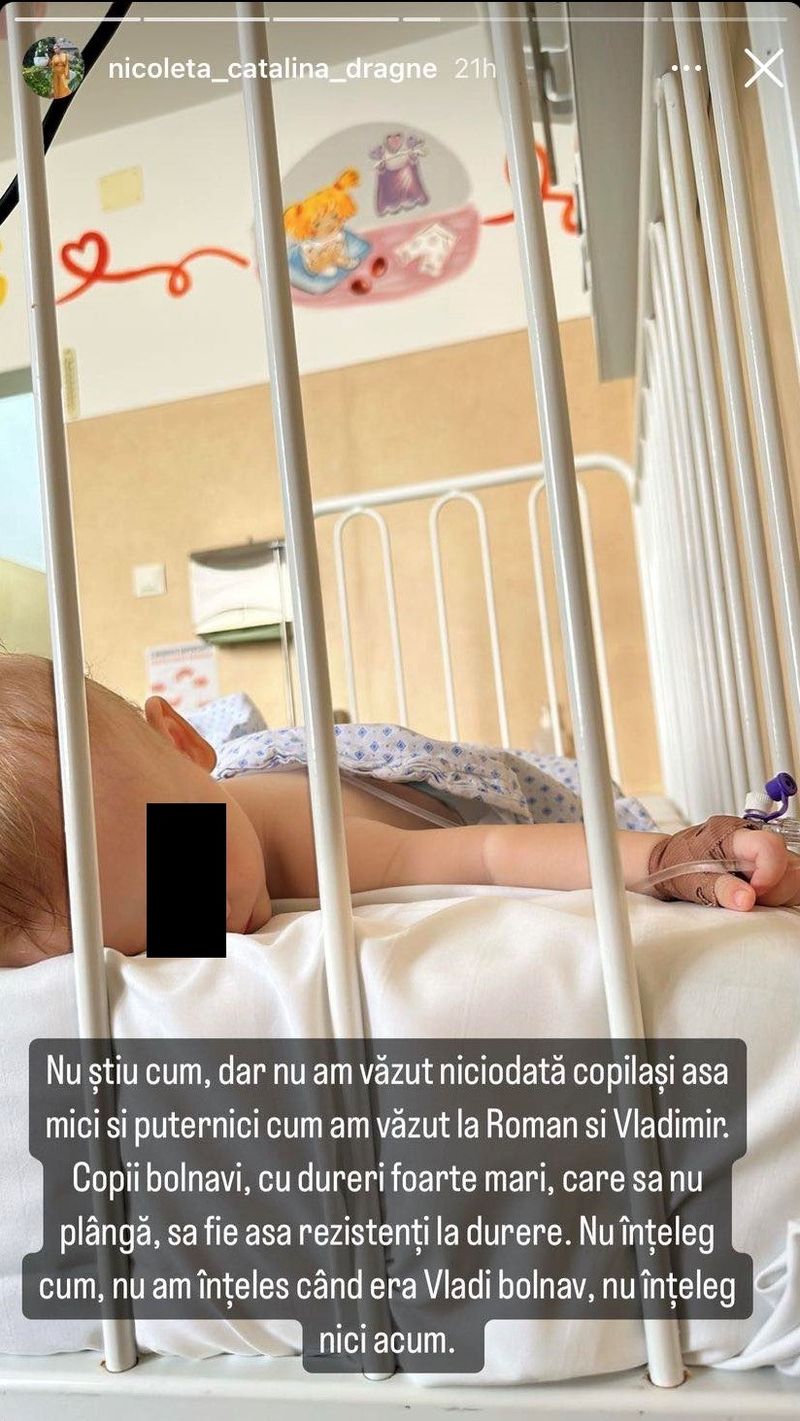 Nicoleta Dragne și-a internat băiețelul în spital
