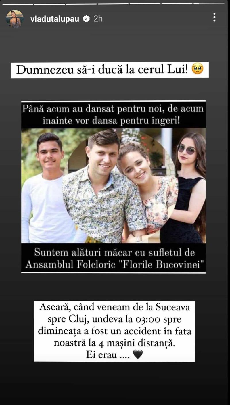Vlăduța Lupău a postat un mesaj sfâșietor pe rețelele sale de socializare