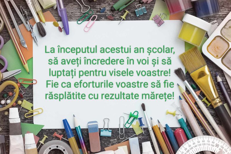 Urări pentru prima zi de școală 2023