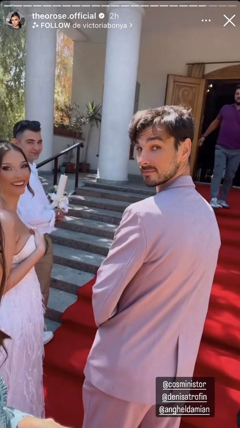 Theo Rose și Anghel Damian au mers astăzi în fața altarului