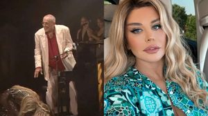 Loredana Groza îi sărută picioarele marelui artist.  loredana