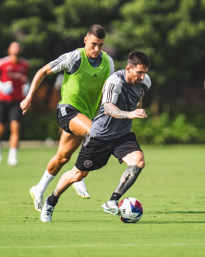 Lionel Messi la antrenamente