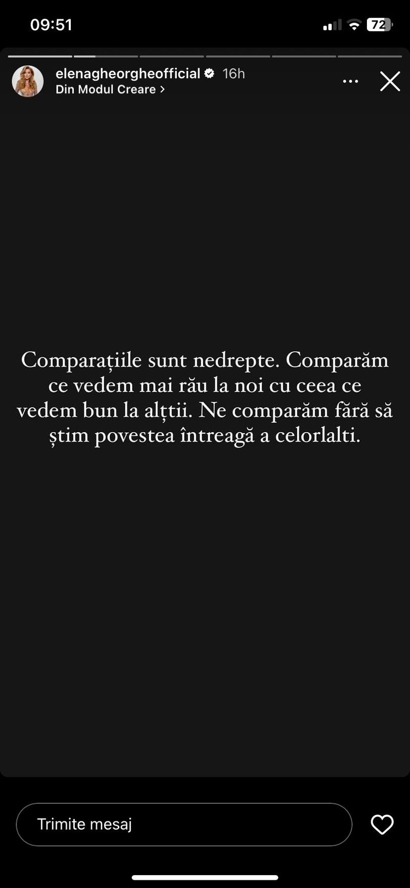 elena gheorghe, postare, a rabufnit, comparatie