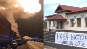 crevedia, explozii crevedia, protest crevedia, victime crevedia