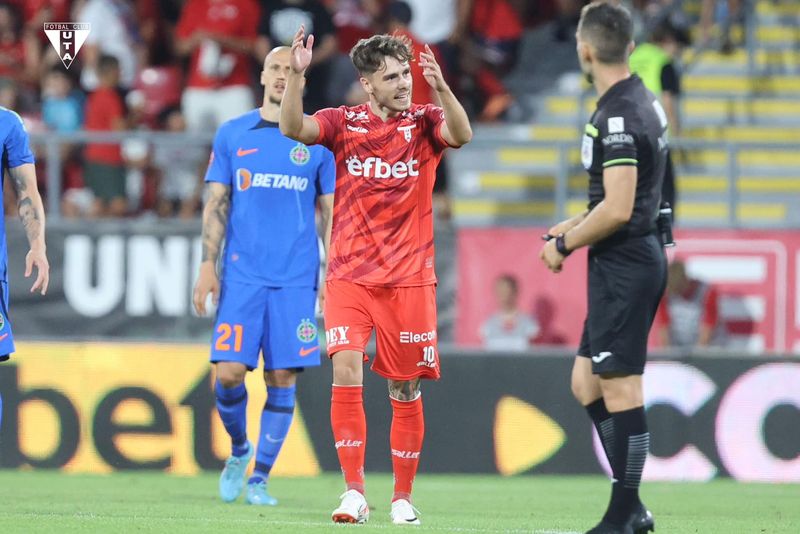 UTA Arad - FCSB 2-1, singura înfrângere suferită de „roș-albaștri”