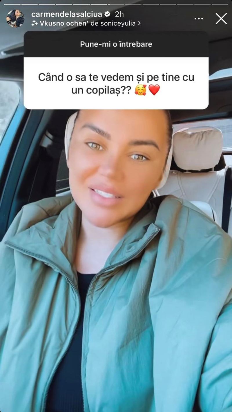 Carmen de la Sălciua, deranjată de întrebările legate de copil