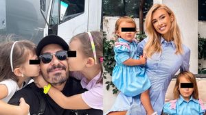 Andreea Bălan și George Burcea le-au fost alături fetițelor lor în prima zi de școală