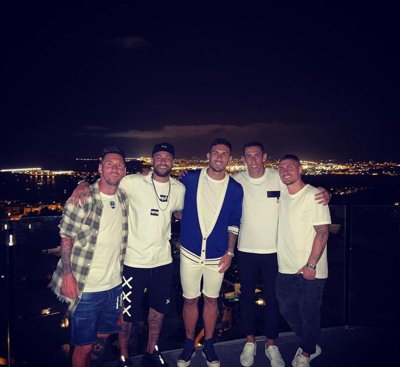 Marco Verratti, alături de: Messi, Neymar, Paredes și Di Maria