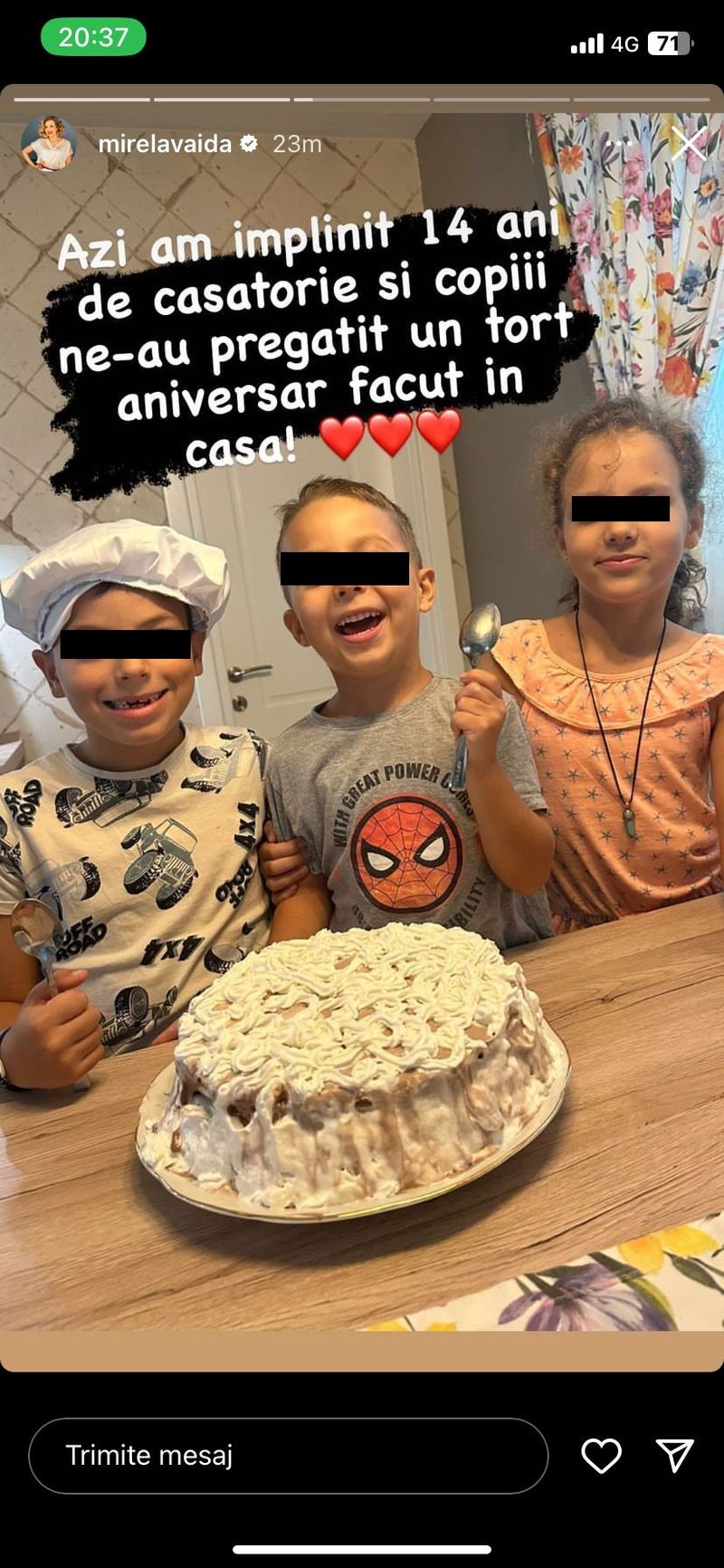 mirela vaida, sot, copiii, aniversare, surpriza