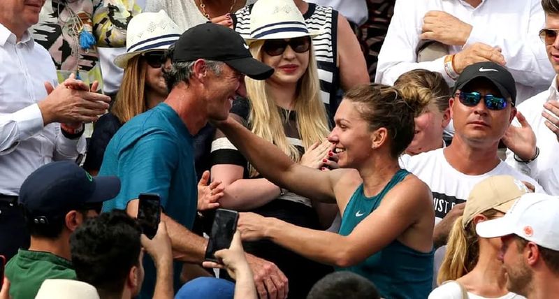 Simona Halep alături de Darren Cahill