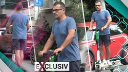 Mihai Mărgineanu s-a luat la întrecere cu mașinile, pe trotinetă! Nimeni și nimic nu îi stă în cale pe străzile din București | EXCLUSIV