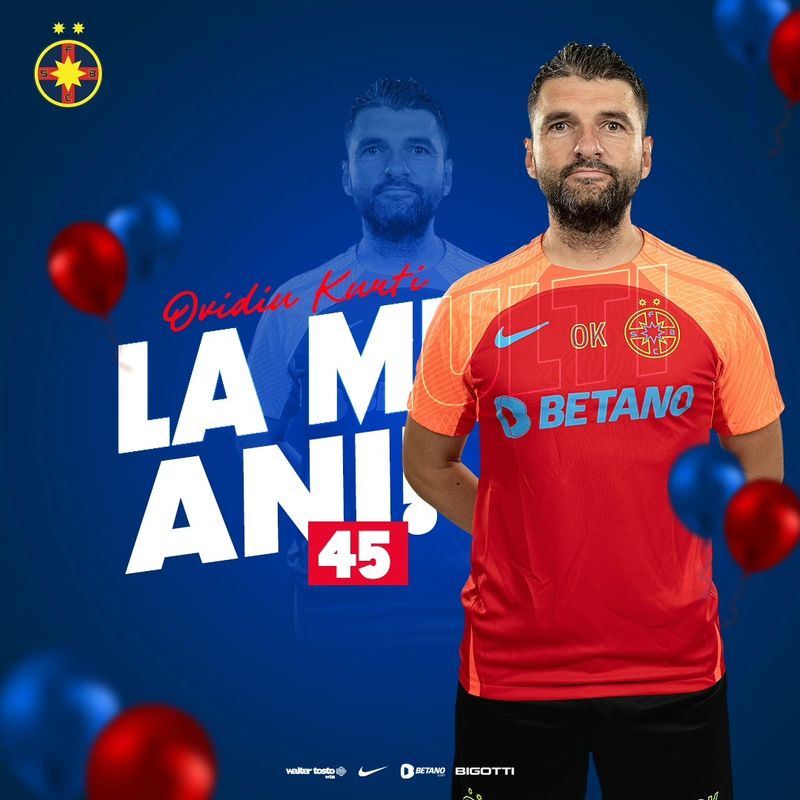 Ovidiu Kurti, kinetoterapeutul celor de la FCSB care a împlinit pe 25 septembrie 45 de ani
