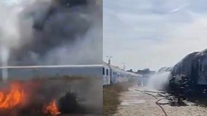 incendiu capitală, incendiu tren, incendiu de proporții, incendiu vagoane tren