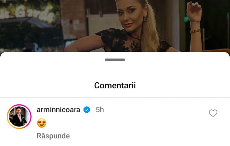 armin nicoara, emilia ghinescu, postare, poza, reactie