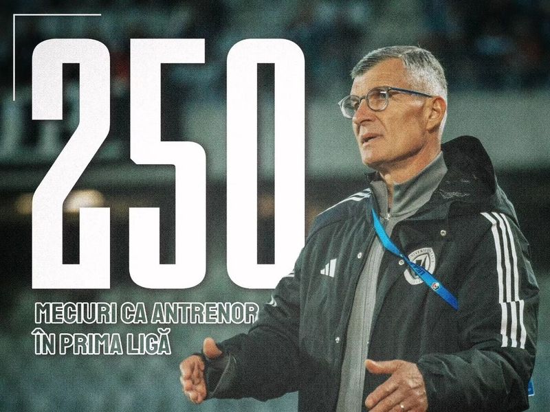 Ioan Ovidiu Sabău a ajuns la 250 de meciuri în Liga 1