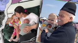 Tatăl fraților Sterp l-a văzut pentru prima dată pe Damir, fiul Ilenei! Întâlnire emoționantă, la târgul unde era și mama Geta: „Se vede bucuria pe fața lui”