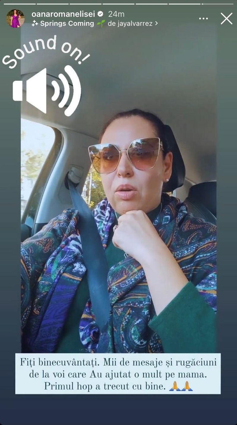 Oana Roman a dezvăluit ce se întâmplă cu mama ei, după ce a ieșit din operație