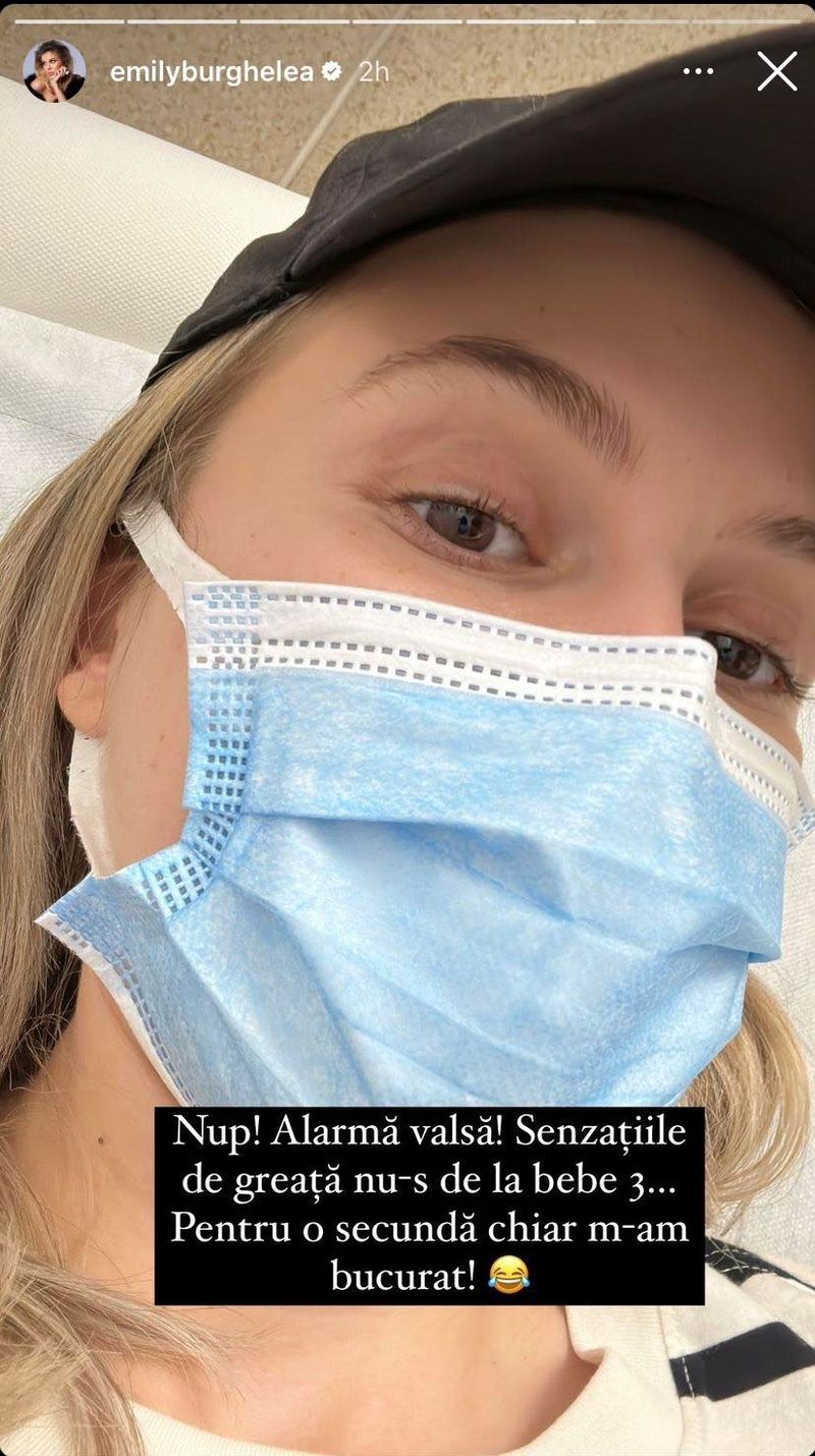 Emily Burghelea s-a gândit că ar putea fi însărcinată pentru a treia oară
