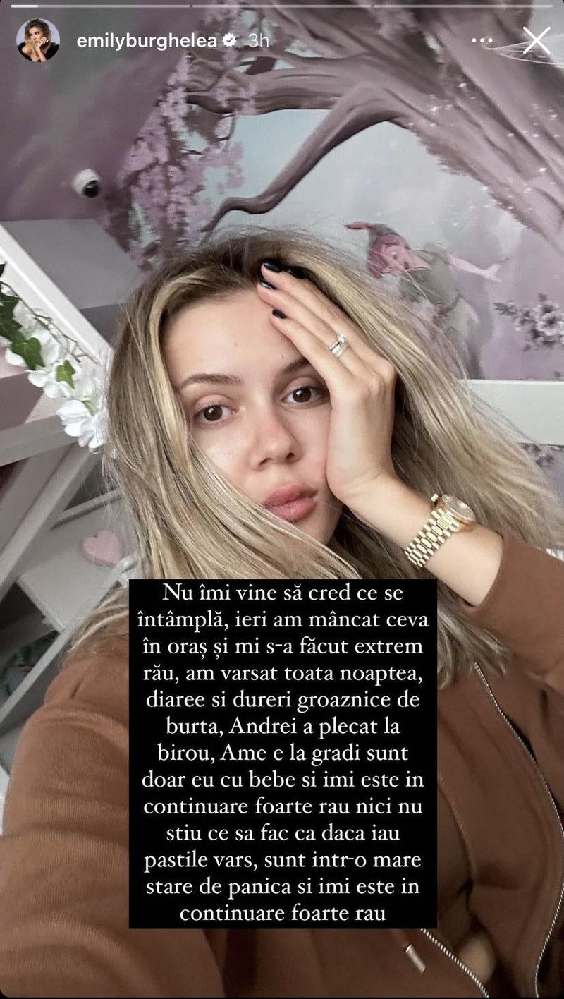 Emily Burghelea s-a simțit foarte rău astăzi