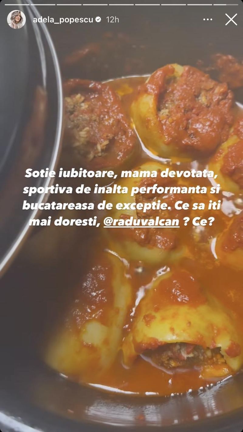 Adela Popescu și-a etalat calitățile culinare în mediul online