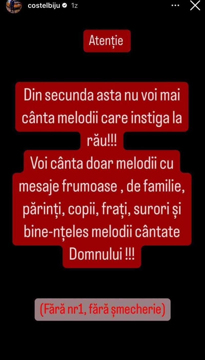 costel biju, decizie, cariera, melodii, schimbare