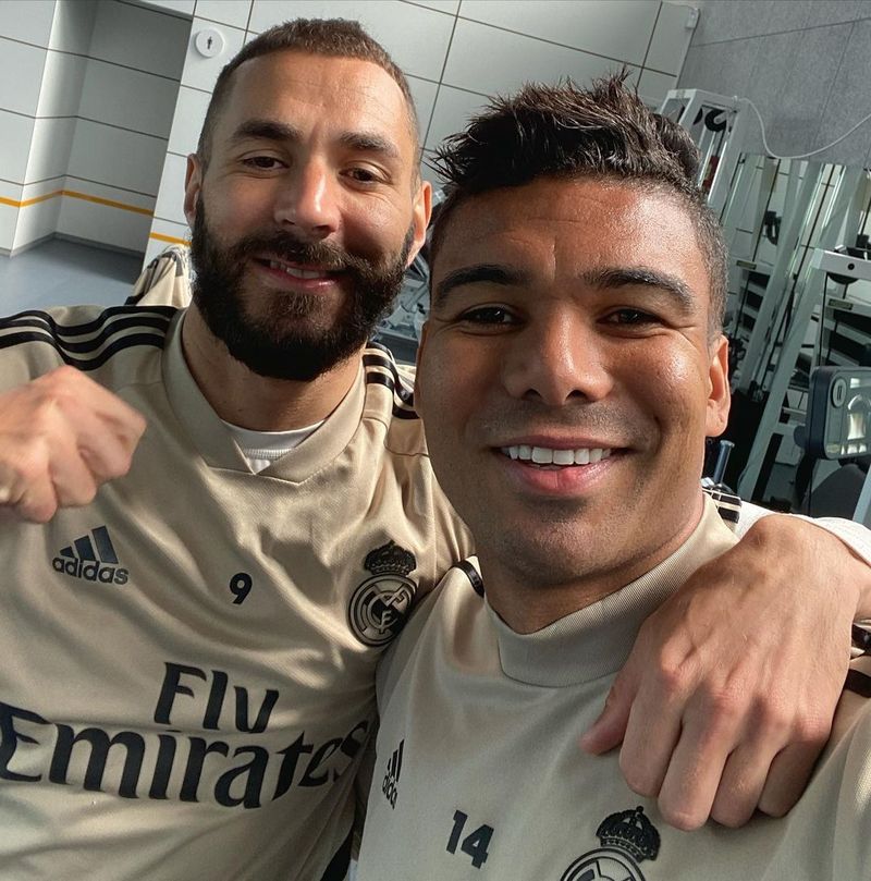 Karim Benzema și Casemiro la Real Madrid