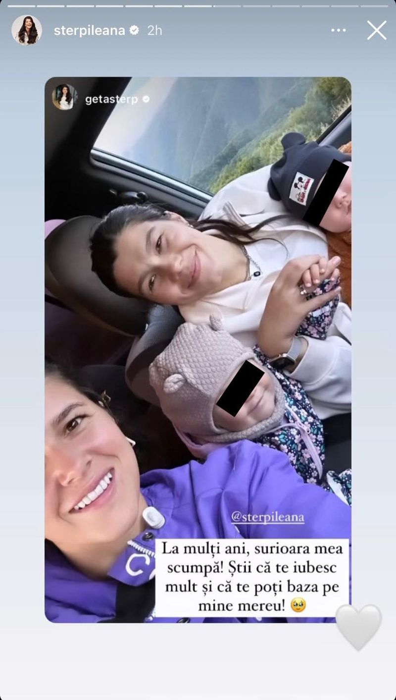 Ileana Sterp a primit un mesaj emoționant din partea surorii sale, de ziua ei de naștere