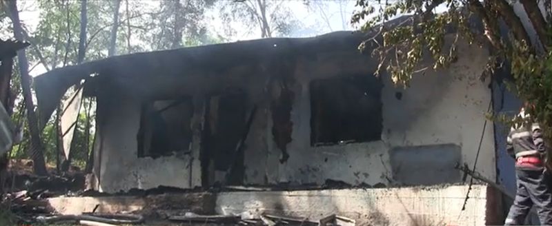 Imagini de la locul crimei din Manoleasa