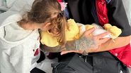 Denis Drăguș si cei doi copii ai săi