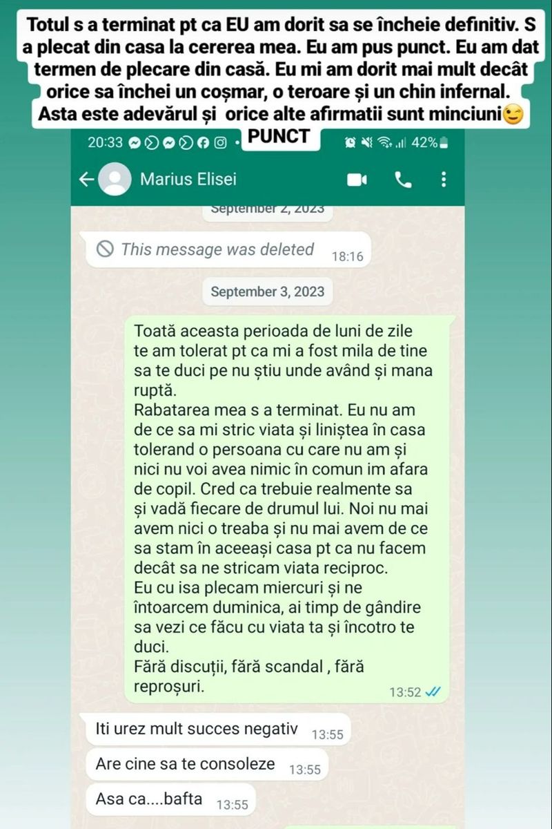 oana roman, marius elisei, conversatie