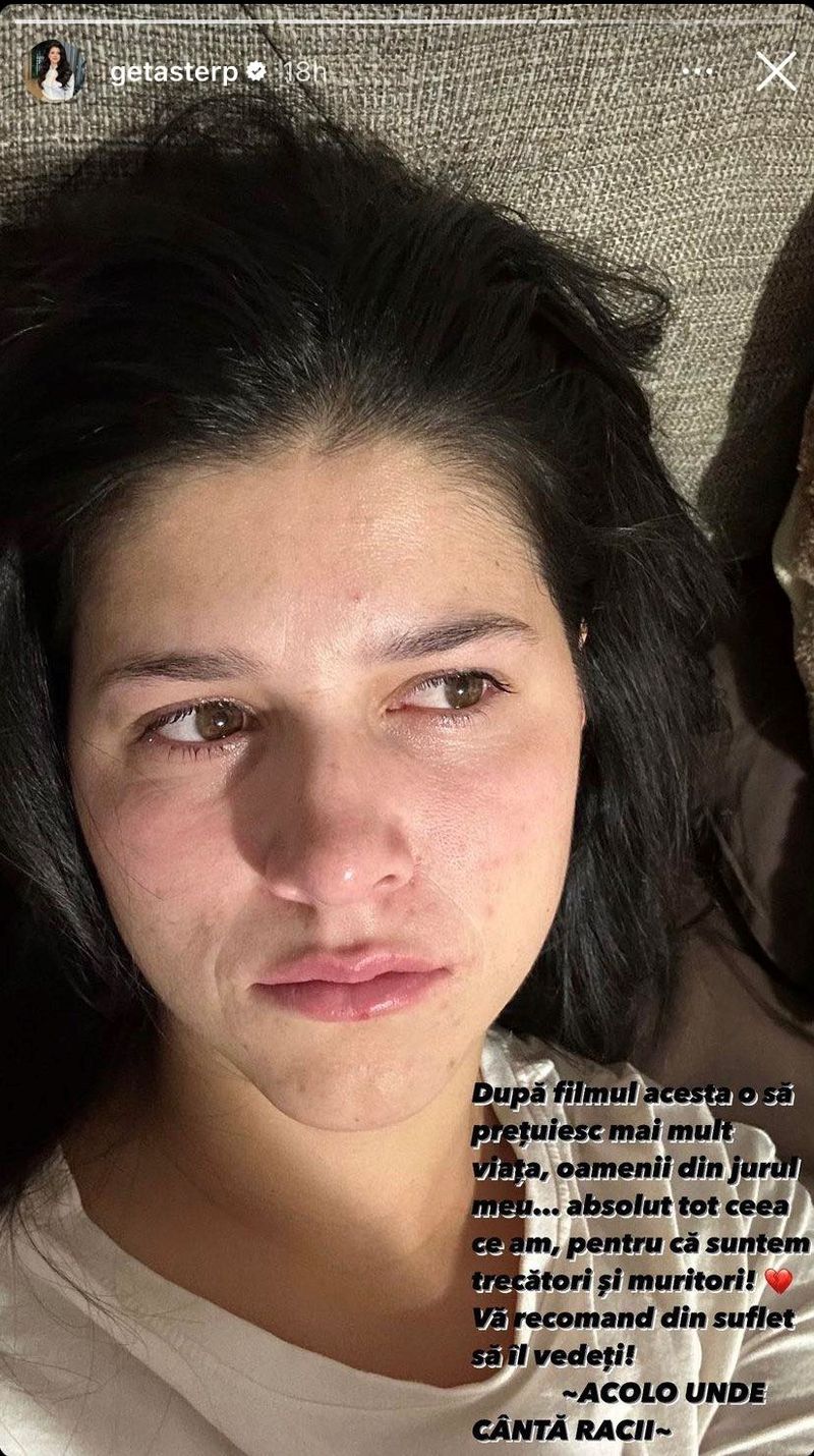 Getuța Sterp în lacrimi