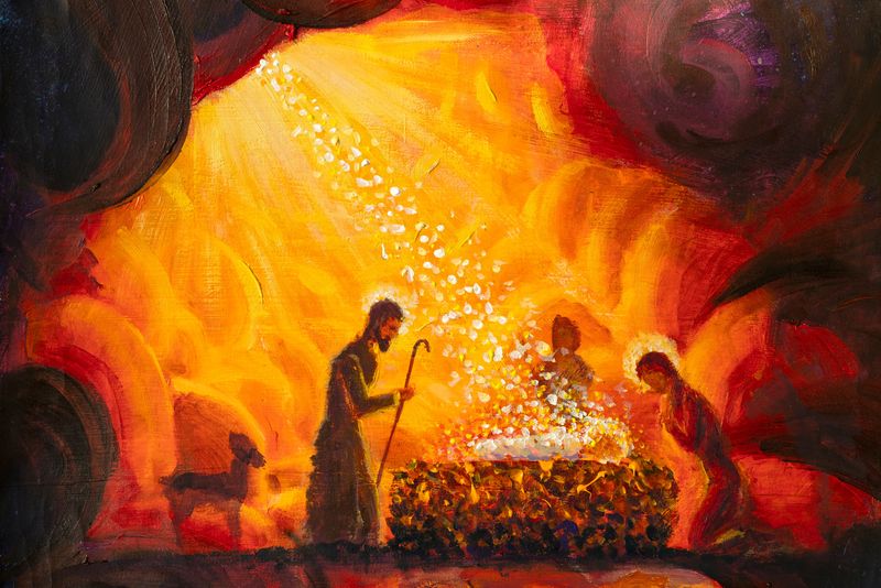 Ilustrație: Nașterea Lui Iisus Hristos în iesle