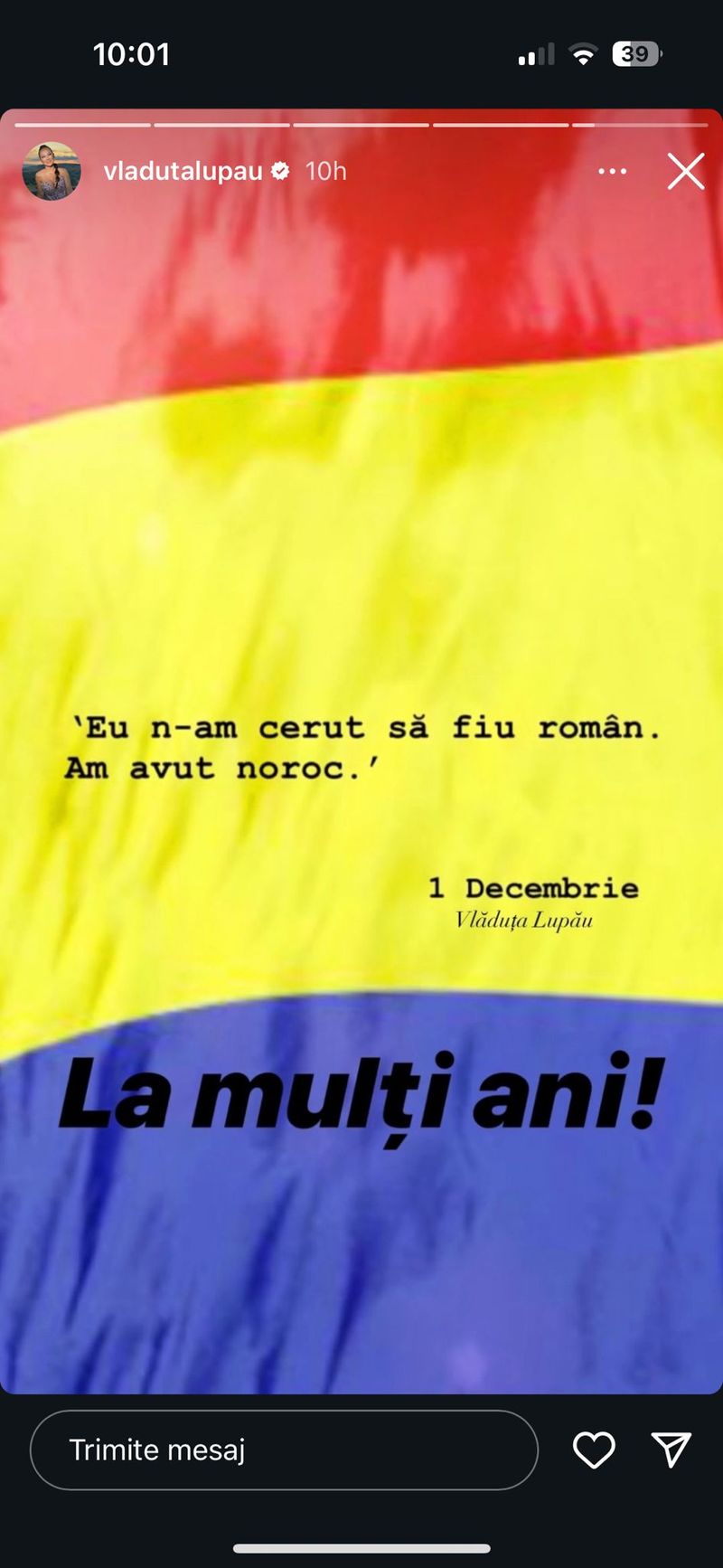 vladuta lupau mesaj