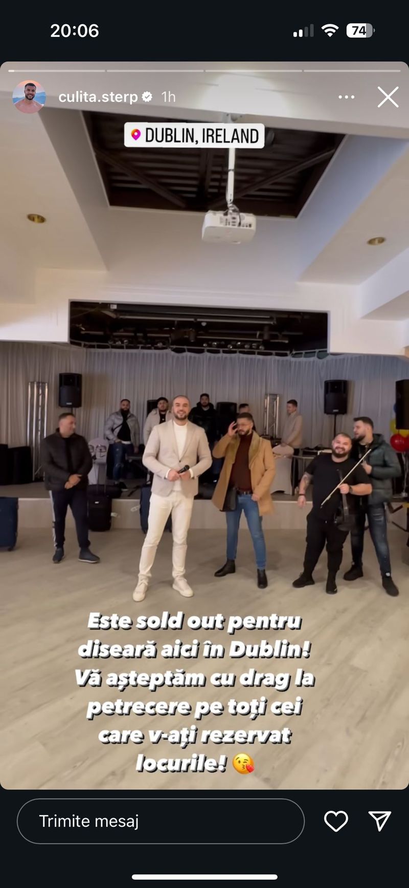 Postare InstaStory Culiță Sterp culita sterp a revenit pe scena