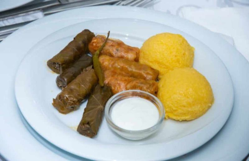 sarmale în voi de varză și viță de vie