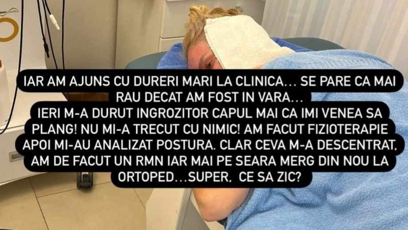 Andreea Bănică pe patul de spital  Andreea Bănică