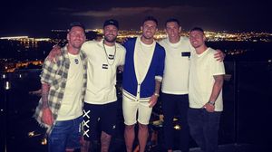 Marco Verratti alături de: Lionel Messi, Neymar, Paredes și Di Maria. Toți au fost jucători la PSG