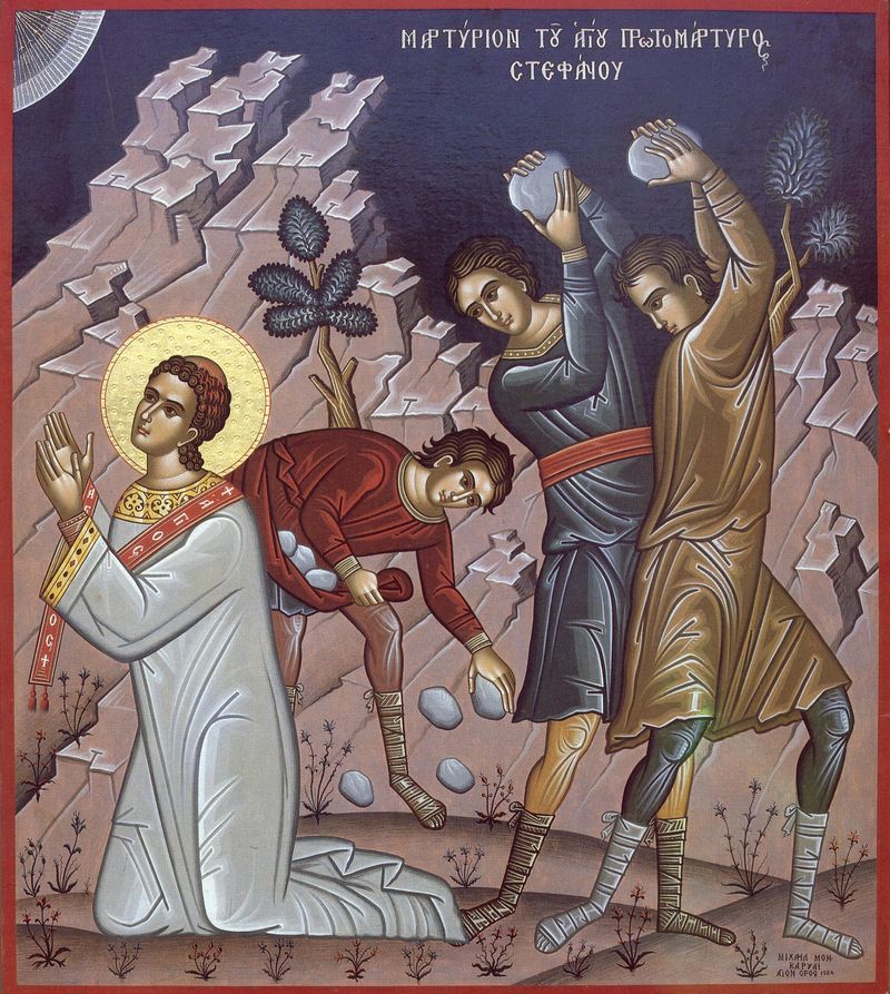 sfantul stefan ucis cu pietre