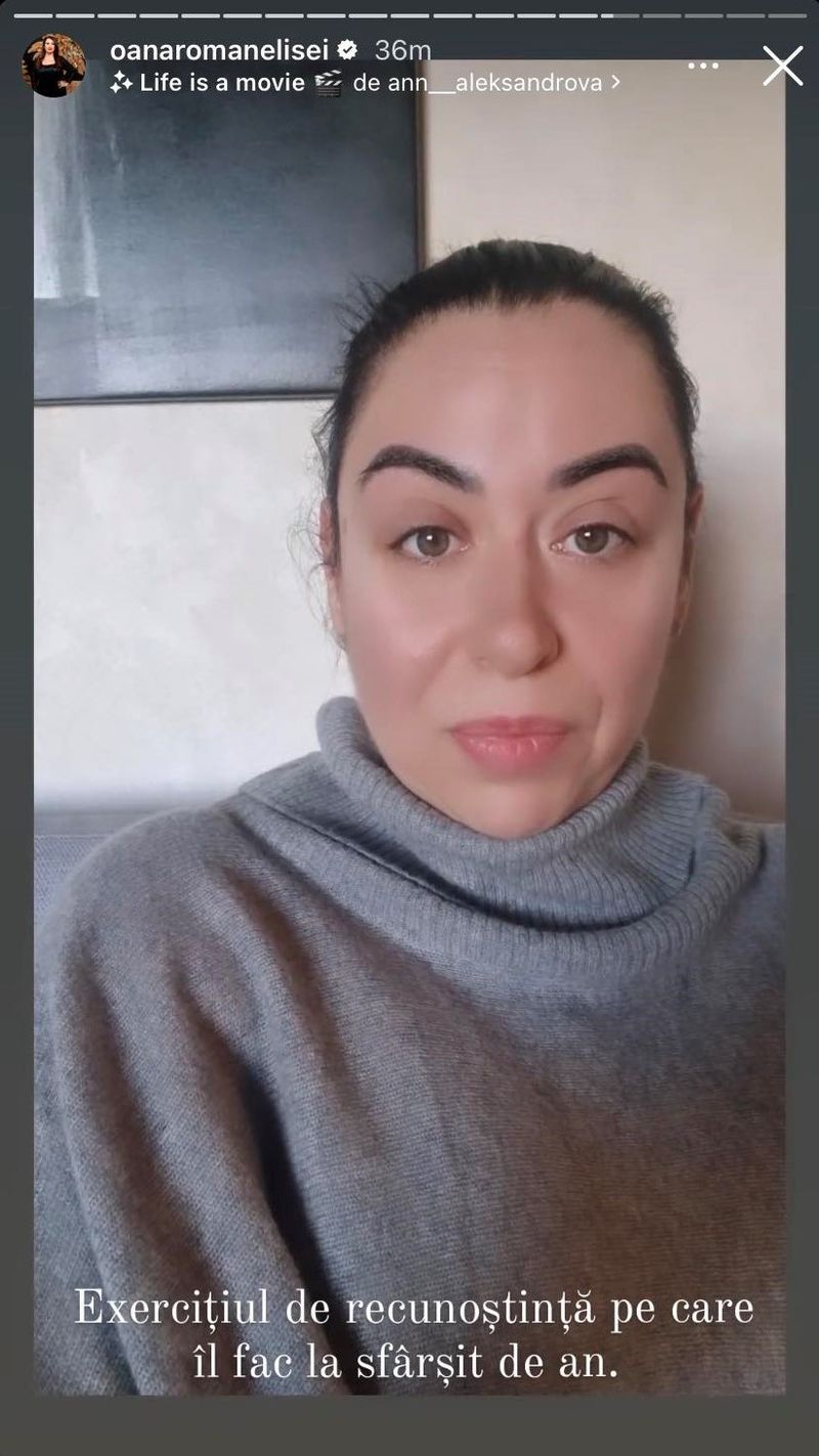 Postarea făcută de Oana Roman pe Instagram Oana Roman postare Instagram