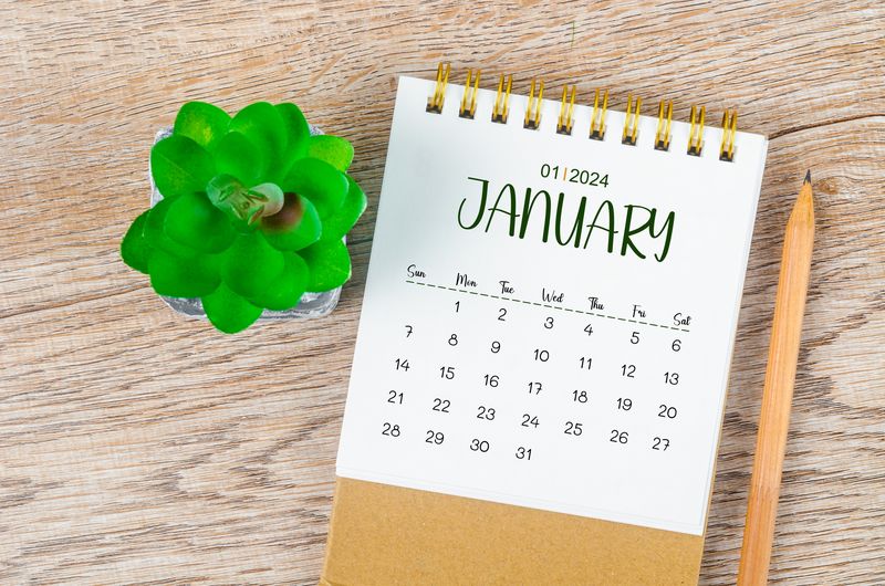 Calendar ianuarie 2024