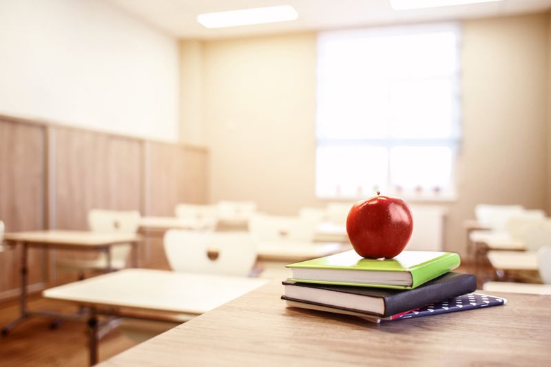 Sală de clasă, în timpul unei zile libere