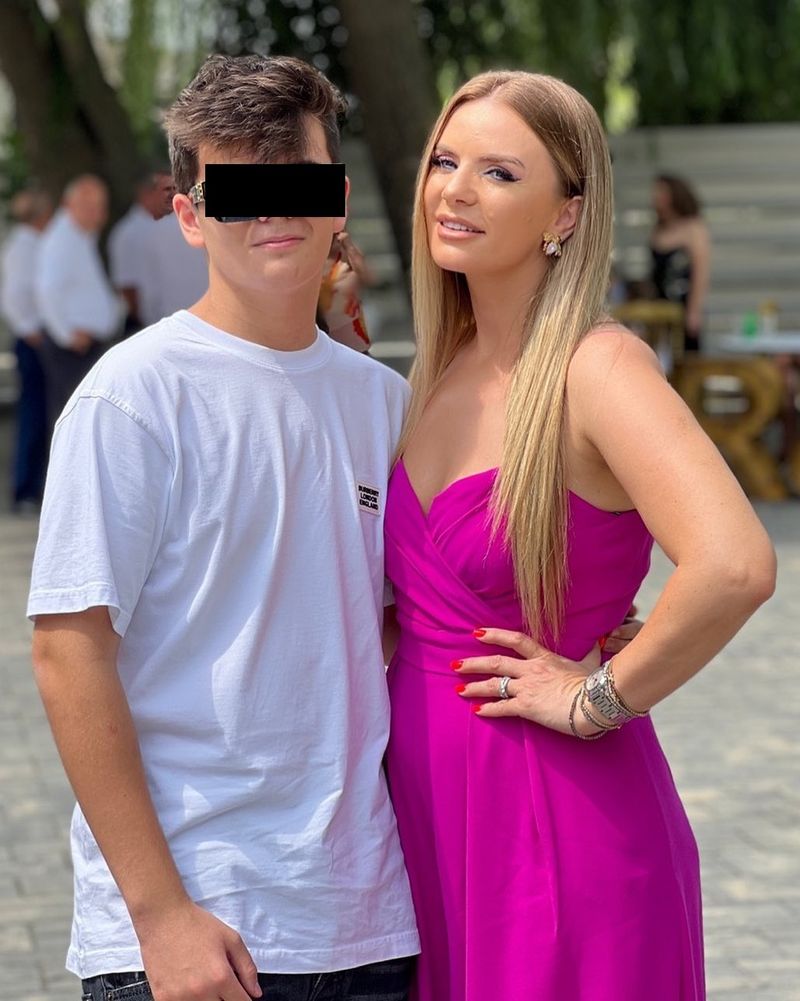 Marcela Fota și fiul său