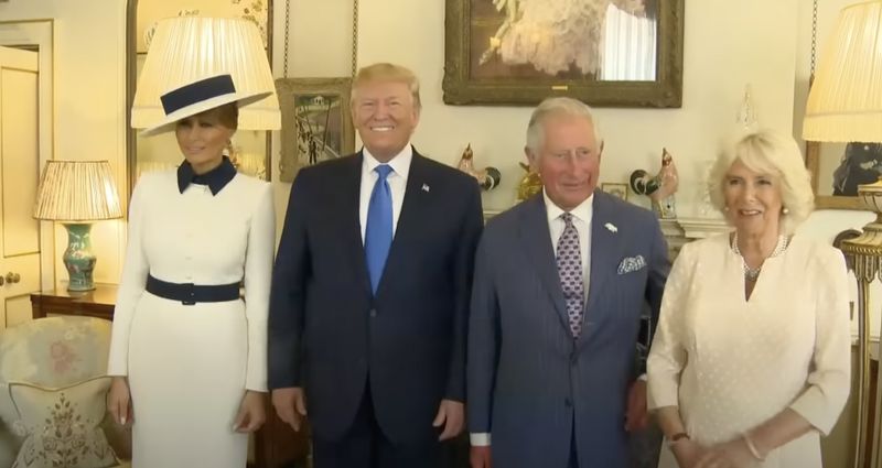 Regale Charles, Donald Trump, Melania Trump și Camilla Regale Charles, Donald Trump, Melania Trump și Camilla