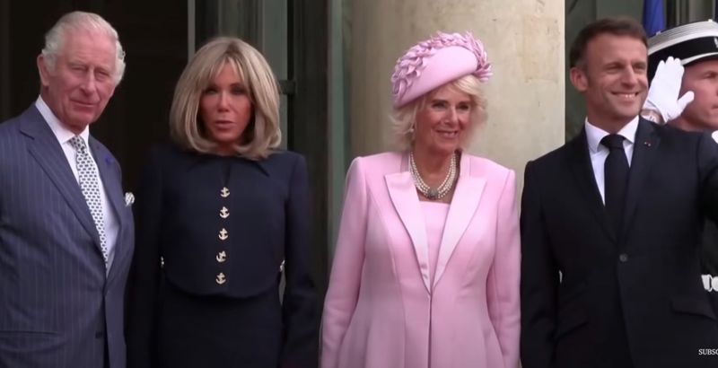 Regele Charles, Camilla, Emmanuel Macron și Brigitte Macron 