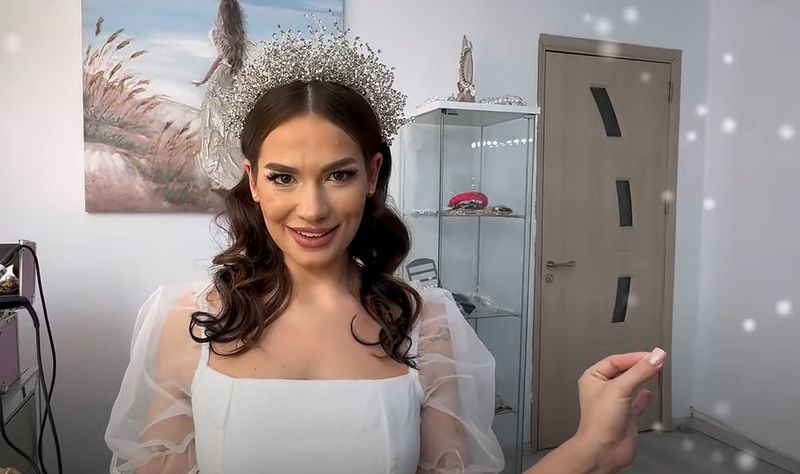 Bianca Mândru, în rochie de mireasă