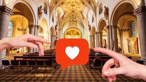 maini, inima, interior biserică