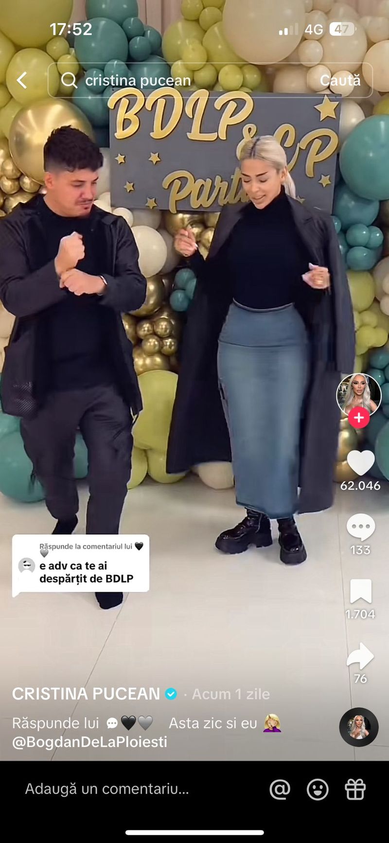 Cristina Pucean și Bogdan DLP cristina pucean insarcinata